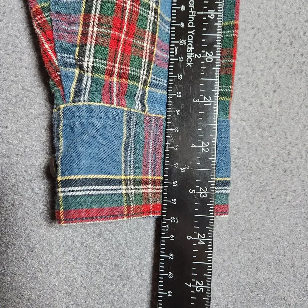 L.L. Bean Flannel Shirt Men S Plaid Long Sleeve Button Front
